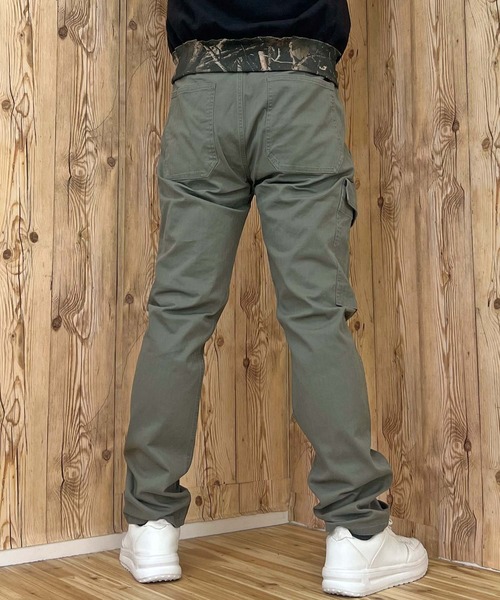 AVIREX（アヴィレックス）の「TRETCH HERRINGBONE CARGO PANTS（カーゴパンツ・メンズ・セージグリーン/ブラック/カーキ・M/L/XL/XXL）」の18枚目の写真