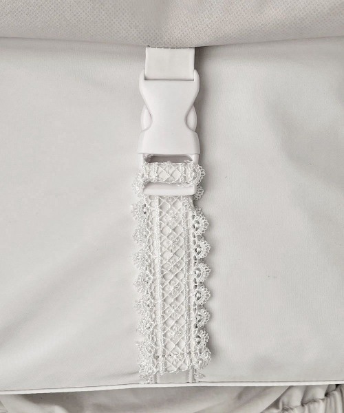 F i.n.t（フィント）の「コットンレースフラップリュック/fint フィント（バックパック/リュック・レディース・ブラック/オフホワイト・FREE）」の8枚目の写真