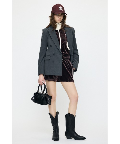 MOUSSY(マウジー)の「【26年SS新作】【セットアップ対応】VELOUR トラックジャケット(ジャージ・レディース・アイボリー/ブラック/ブラウン・FREE)」の12枚目の写真
