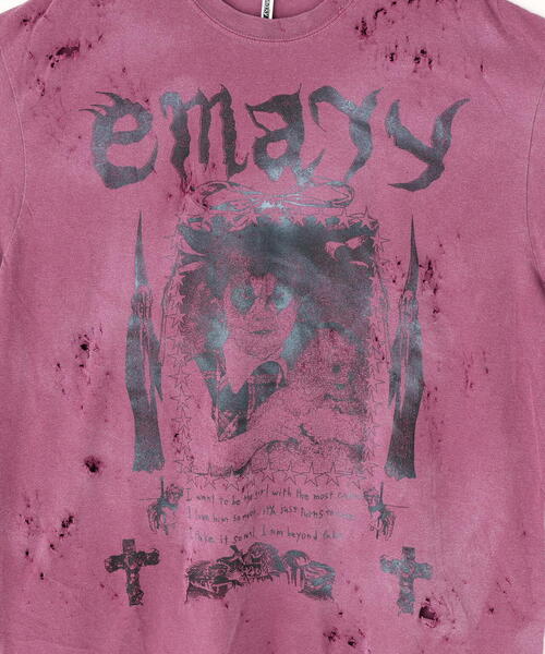 L.H.P(エルエイチピー)の「emary/エメリー/damage Psycocandy T-Shirts(Tシャツ/カットソー・レディース・ブラック/パープル・F)」の7枚目の写真