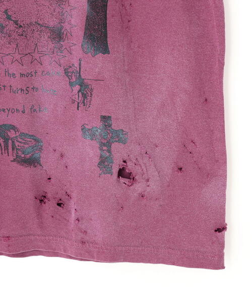 L.H.P(エルエイチピー)の「emary/エメリー/damage Psycocandy T-Shirts(Tシャツ/カットソー・レディース・ブラック/パープル・F)」の9枚目の写真