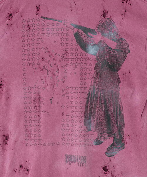L.H.P(エルエイチピー)の「emary/エメリー/damage Psycocandy T-Shirts(Tシャツ/カットソー・レディース・ブラック/パープル・F)」の10枚目の写真