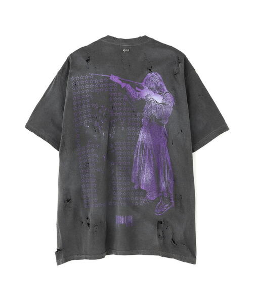 L.H.P(エルエイチピー)の「emary/エメリー/damage Psycocandy T-Shirts(Tシャツ/カットソー・レディース・ブラック/パープル・F)」の3枚目の写真