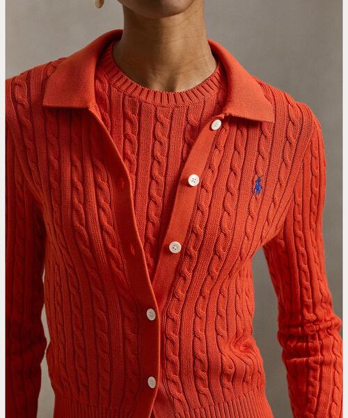 ケーブルニット コットン カーディガン（カーディガン/ボレロ）｜POLO