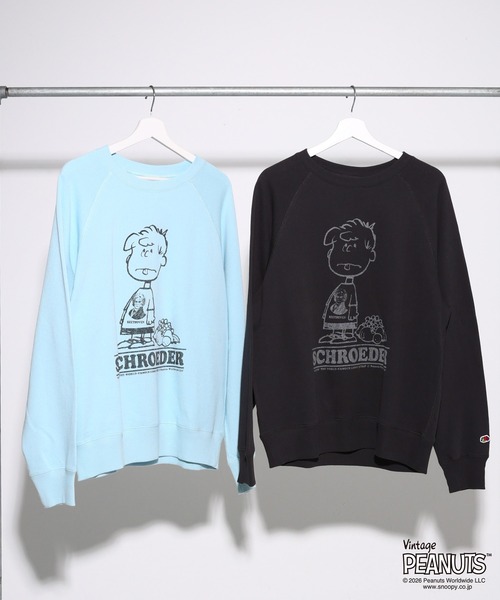 FRUIT OF THE LOOM（フルーツオブザルーム）の「【FRUIT OF THE LOOM】FTL x PEANUTS甘編み裏毛スウェット2 / ピーナッツ シュローダー スウェット（スウェット・メンズ・チャコールグレー/サックスブルー・L/M/S）」の10枚目の写真