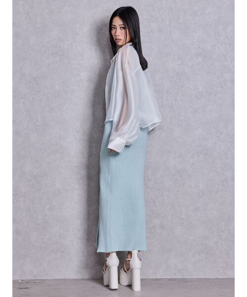 GYDA（ジェイダ）の「バックオープンジップスリットリブニットロングワンピース（ワンピース・レディース・ライトグレー/ミント/グレー/ブラック・FREE）」の12枚目の写真
