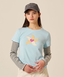 レイヤード風 パッチワークTシャツ TINA:JOJUN