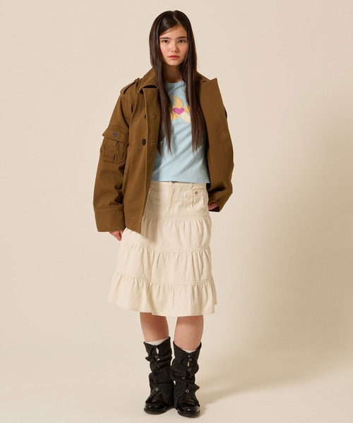 TINA：JOJUN（ティーナジョジュン）の「レイヤード風 パッチワークTシャツ TINA：JOJUN（Tシャツ/カットソー・レディース・イエロー/ライトブルー・M）」の8枚目の写真