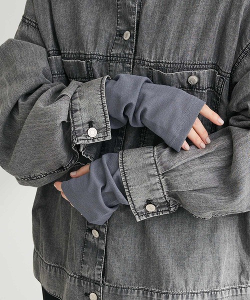 Green Parks(グリーンパークス)の「レース×シアー2Wayアームカバー(アームカバー・レディース・グレー/グリーン/オレンジ・FREE)」の5枚目の写真