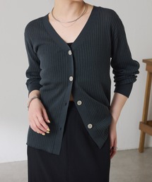 COLLAGE GALLARDAGALANTE | ドライコットンワイドリブカーディガン/セットアップ可/アンサンブル可(カーディガン/ボレロ)