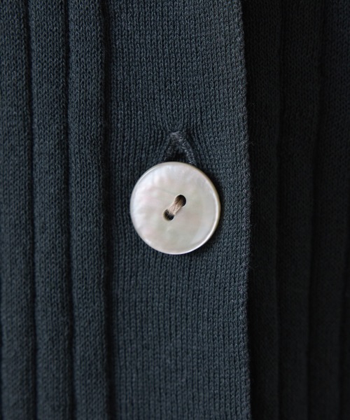 COLLAGE GALLARDAGALANTE（コラージュガリャルダガランテ）の「ドライコットンワイドリブカーディガン/セットアップ可/アンサンブル可（カーディガン/ボレロ・レディース・チャコールグレー/レモンイエロー・FREE）」の15枚目の写真