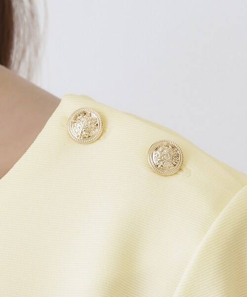 index（インデックス）の「肩ボタンボートネックトップス【洗濯機OK】（Tシャツ/カットソー・レディース・ネイビー/オフホワイト/ライトイエロー系・42/40/38/36）」の20枚目の写真