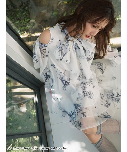 SNIDEL（スナイデル）の「NYBG 2wayミニワンピース（ワンピース・レディース・ホワイト/ネイビー/イエロー・1/0）」の6枚目の写真