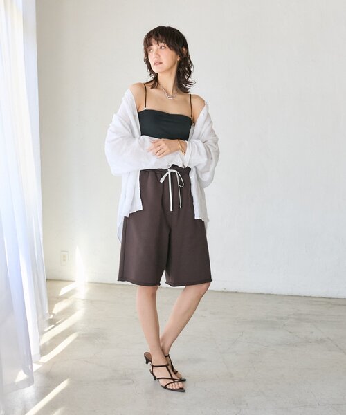 RIVE DROITE（リヴドロワ）の「【MYSELFbyRD（マイセルフバイリヴドロワ）2wayベアキャミソール（キャミソール・レディース・ブラック/オフホワイト・FREE）」の13枚目の写真