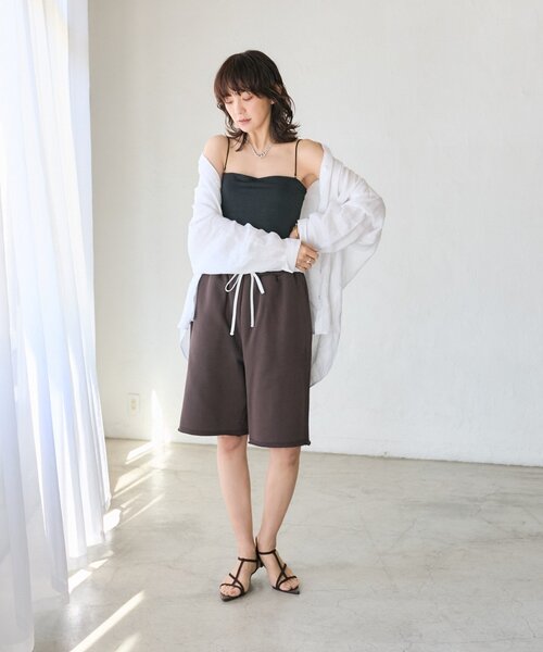 RIVE DROITE（リヴドロワ）の「【MYSELFbyRD（マイセルフバイリヴドロワ）2wayベアキャミソール（キャミソール・レディース・ブラック/オフホワイト・FREE）」の14枚目の写真