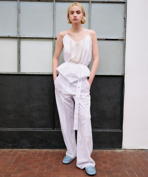MSGM(エムエスジーエム)の「レースインサート キャミブラウス(キャミソール・レディース・ピンク・40)」の7枚目の写真