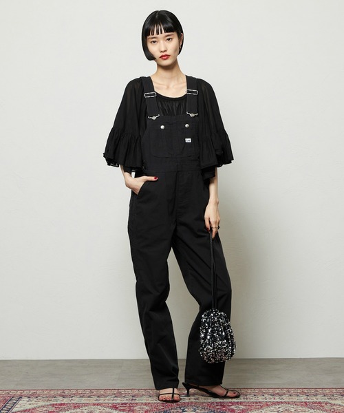 Lee(リー)の「Lee/リー テーパードオーバーオール/サロペット DUNGAREES/新色(サロペット/オーバーオール・レディース・ブラック/グリーン・X-SMALL/MEDIUM/SMALL)」の1枚目の写真