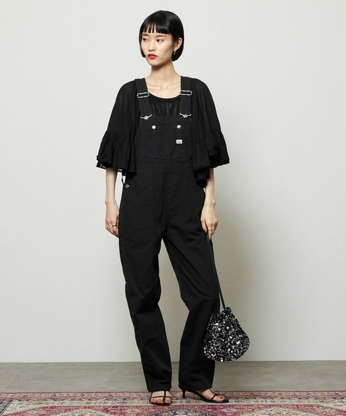 Lee(リー)の「Lee/リー テーパードオーバーオール/サロペット DUNGAREES/新色(サロペット/オーバーオール・レディース・ブラック/グリーン・X-SMALL/MEDIUM/SMALL)」の4枚目の写真