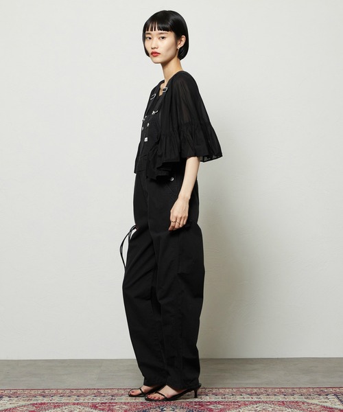 Lee(リー)の「Lee/リー テーパードオーバーオール/サロペット DUNGAREES/新色(サロペット/オーバーオール・レディース・ブラック/グリーン・X-SMALL/MEDIUM/SMALL)」の6枚目の写真