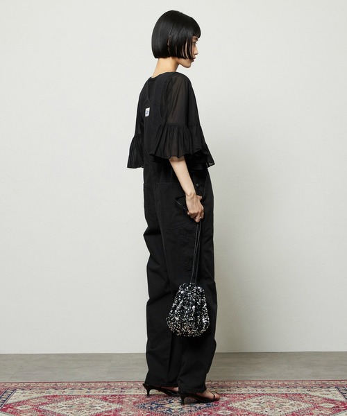 Lee(リー)の「Lee/リー テーパードオーバーオール/サロペット DUNGAREES/新色(サロペット/オーバーオール・レディース・ブラック/グリーン・X-SMALL/MEDIUM/SMALL)」の7枚目の写真