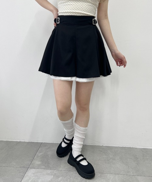 PHILLY(フィリー)の「レースレイヤードショートパンツ(その他パンツ・レディース・グレー/ブラック・FREE)」の6枚目の写真