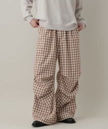 Check Wide Snow Loose Easy Pants/チェックワイドイージーパンツ