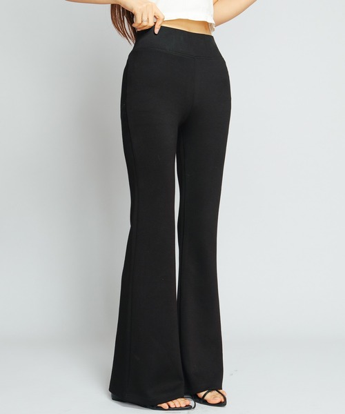 by LEGNA(バイレグナ)の「【選べる丈感】ダンボールニットフレアレギンス(その他パンツ・レディース・ピンク/グレー/アイボリー/グレイッシュベージュ/ブラック/ダークグレー・XL-Regular/L-Regular/M-Long/M-Regular/L-Short/M-Short/XL-Long/L-Long)」の7枚目の写真