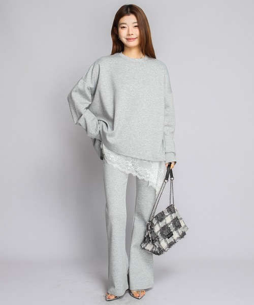 by LEGNA(バイレグナ)の「【選べる丈感】ダンボールニットフレアレギンス(その他パンツ・レディース・ピンク/グレー/アイボリー/グレイッシュベージュ/ブラック/ダークグレー・XL-Regular/L-Regular/M-Long/M-Regular/L-Short/M-Short/XL-Long/L-Long)」の16枚目の写真