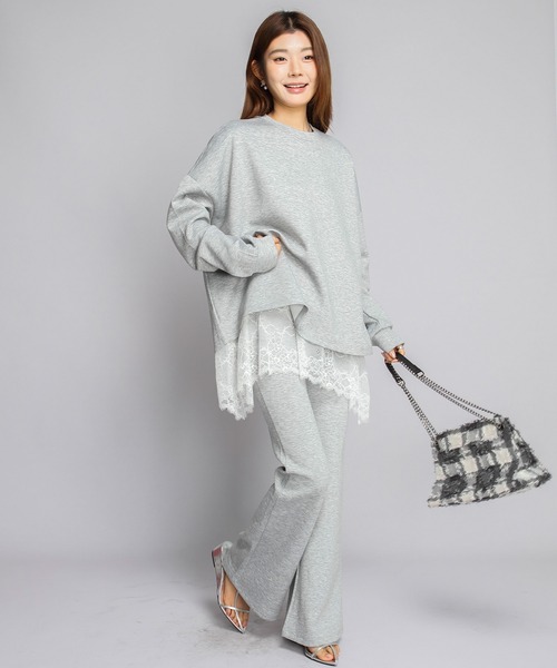 by LEGNA(バイレグナ)の「【選べる丈感】ダンボールニットフレアレギンス(その他パンツ・レディース・ピンク/グレー/アイボリー/グレイッシュベージュ/ブラック/ダークグレー・XL-Regular/L-Regular/M-Long/M-Regular/L-Short/M-Short/XL-Long/L-Long)」の17枚目の写真