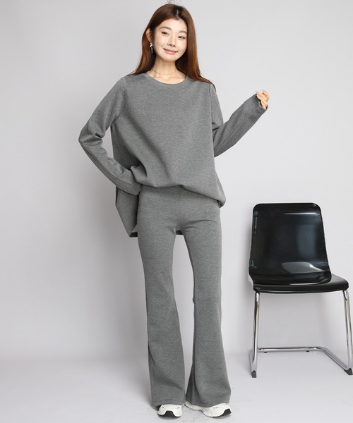 by LEGNA(バイレグナ)の「【選べる丈感】ダンボールニットフレアレギンス(その他パンツ・レディース・ピンク/グレー/アイボリー/グレイッシュベージュ/ブラック/ダークグレー・XL-Regular/L-Regular/M-Long/M-Regular/L-Short/M-Short/XL-Long/L-Long)」の18枚目の写真