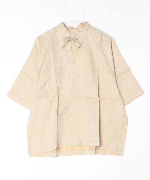 NEZU YOHINTEN(ネズヨウヒンテン)の「【SE1】【NEZU YOHINTEN/ネズヨウヒンテン】 100421 エスニックJQチュニックシャツ(シャツ/ブラウス・メンズ・ライトグリーン/Red・S)」の1枚目の写真