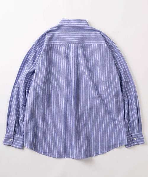 BEVERLY HILLS POLO CLUB（ビバリーヒルズポロクラブ）の「【71】【BEVERLY HILLS POLO CLUB/ビバリーヒルズポロクラブ】オーバーサイズ ワンポイント刺繍 ハイツイストコットン レギュラーカラーシャツ/無地/チェック/ストライプ/ポケット付（シャツ/ブラウス・レディース・ブラック/ベージュ系その他/ホワイト/ブルー系その他/ベージュ/ブルー/ブラック系その他・XL/L/M）」の8枚目の写真