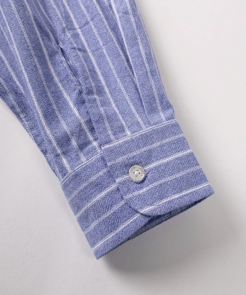 BEVERLY HILLS POLO CLUB（ビバリーヒルズポロクラブ）の「【71】【BEVERLY HILLS POLO CLUB/ビバリーヒルズポロクラブ】オーバーサイズ ワンポイント刺繍 ハイツイストコットン レギュラーカラーシャツ/無地/チェック/ストライプ/ポケット付（シャツ/ブラウス・レディース・ブラック/ベージュ系その他/ホワイト/ブルー系その他/ベージュ/ブルー/ブラック系その他・XL/L/M）」の12枚目の写真