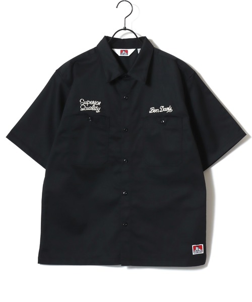BEN DAVIS（ベンデイビス）の「BEN DAVIS/ベンデイビス RACER SS WORK SHIRT/オーバーサイズ TCツイル ワーク バックプリント刺繍 レギュラーカラー 半袖シャツ/レディース メンズ（シャツ/ブラウス・メンズ・サックスブルー/ダークグリーン/ブラック・XL/L/M）」の10枚目の写真