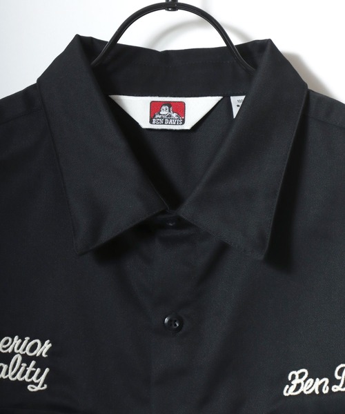BEN DAVIS（ベンデイビス）の「BEN DAVIS/ベンデイビス RACER SS WORK SHIRT/オーバーサイズ TCツイル ワーク バックプリント刺繍 レギュラーカラー 半袖シャツ/レディース メンズ（シャツ/ブラウス・メンズ・サックスブルー/ダークグリーン/ブラック・XL/L/M）」の16枚目の写真
