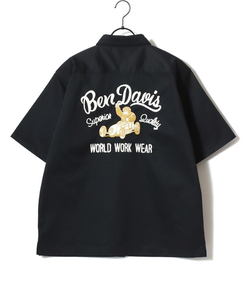 BEN DAVIS（ベンデイビス）の「BEN DAVIS/ベンデイビス RACER SS WORK SHIRT/オーバーサイズ TCツイル ワーク バックプリント刺繍 レギュラーカラー 半袖シャツ/レディース メンズ（シャツ/ブラウス・メンズ・サックスブルー/ダークグリーン/ブラック・XL/L/M）」の11枚目の写真