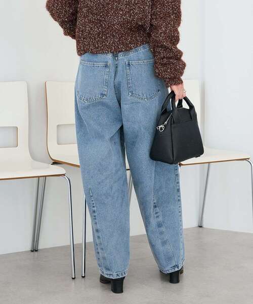 CRAFT STANDARD BOUTIQUE（クラフトスタンダードブティック）の「カーブデニムパンツ（デニムパンツ・レディース・ブラック/ライトグレー/インディゴブルー・M/L）」の7枚目の写真