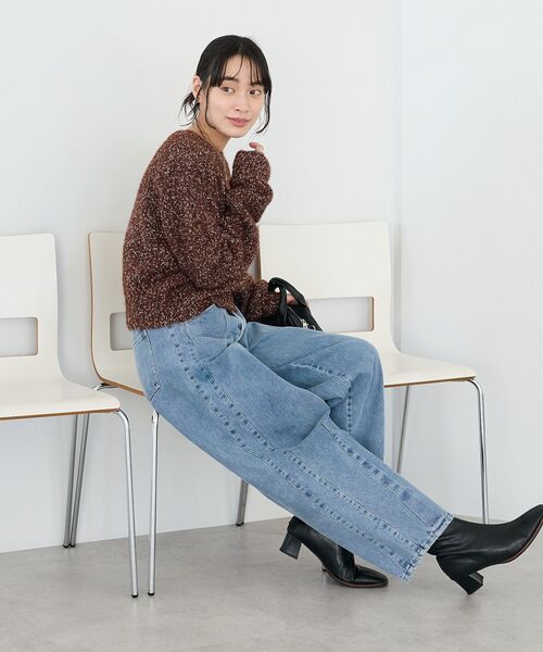 CRAFT STANDARD BOUTIQUE（クラフトスタンダードブティック）の「カーブデニムパンツ（デニムパンツ・レディース・ブラック/ライトグレー/インディゴブルー・M/L）」の15枚目の写真