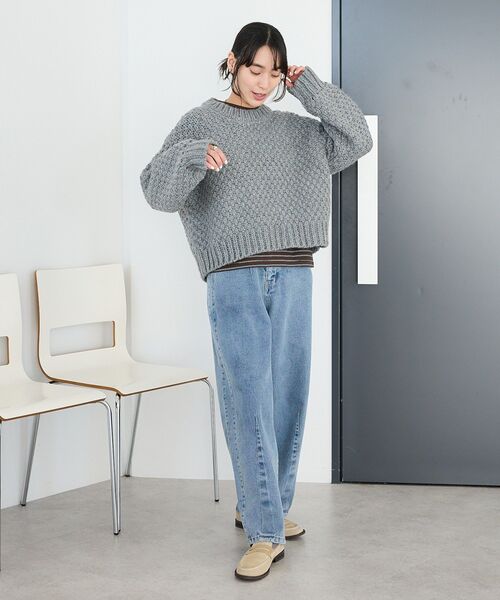 CRAFT STANDARD BOUTIQUE（クラフトスタンダードブティック）の「カーブデニムパンツ（デニムパンツ・レディース・ブラック/ライトグレー/インディゴブルー・M/L）」の16枚目の写真