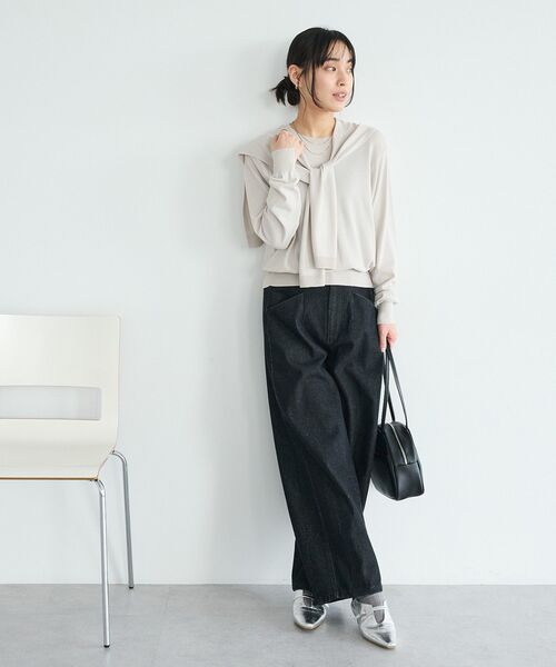 CRAFT STANDARD BOUTIQUE（クラフトスタンダードブティック）の「カーブデニムパンツ（デニムパンツ・レディース・ブラック/ライトグレー/インディゴブルー・M/L）」の21枚目の写真