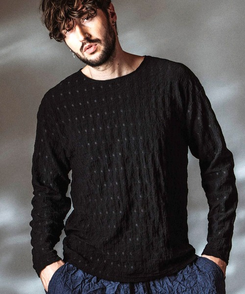 NO ID.(ノーアイディ)の「【NO ID.】Shrink BIG Pullover / シュリンクビッグプルオーバー(Tシャツ/カットソー・メンズ・ホワイト/ブラック・ONE SIZE)」の2枚目の写真