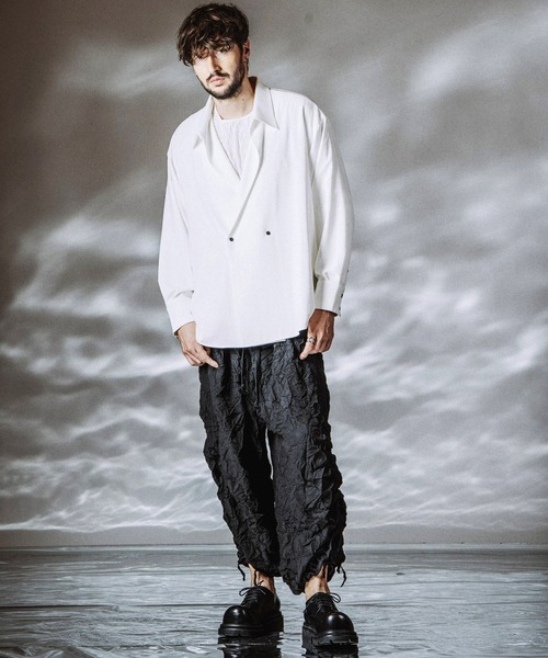 NO ID.(ノーアイディ)の「【NO ID.】Shrink BIG Pullover / シュリンクビッグプルオーバー(Tシャツ/カットソー・メンズ・ホワイト/ブラック・ONE SIZE)」の10枚目の写真