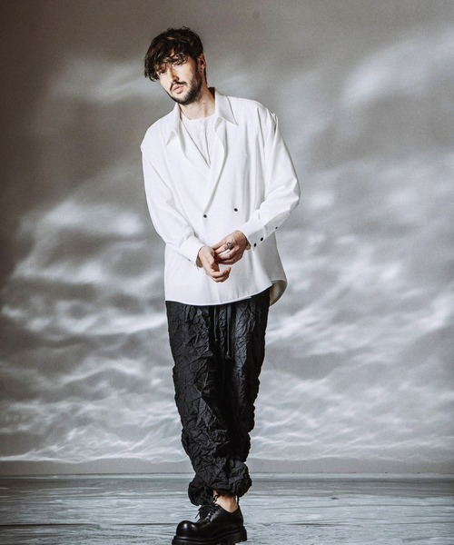 NO ID.(ノーアイディ)の「【NO ID.】Shrink BIG Pullover / シュリンクビッグプルオーバー(Tシャツ/カットソー・メンズ・ホワイト/ブラック・ONE SIZE)」の12枚目の写真