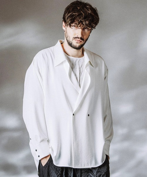 NO ID.(ノーアイディ)の「【NO ID.】Shrink BIG Pullover / シュリンクビッグプルオーバー(Tシャツ/カットソー・メンズ・ホワイト/ブラック・ONE SIZE)」の9枚目の写真