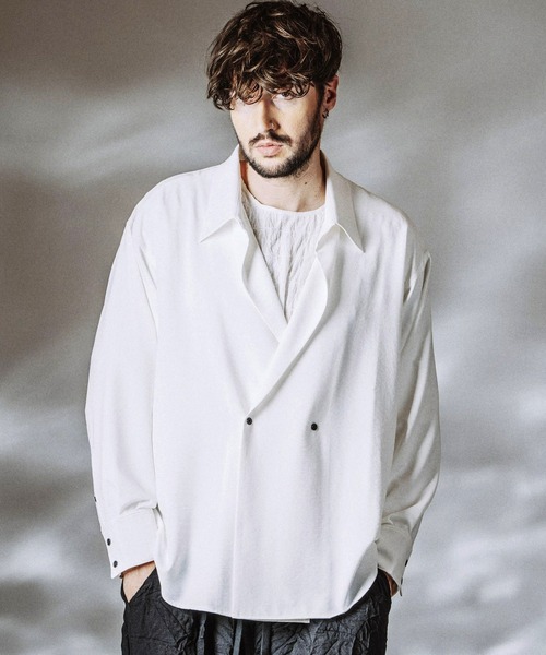 NO ID.(ノーアイディ)の「【NO ID.】Shrink BIG Pullover / シュリンクビッグプルオーバー(Tシャツ/カットソー・メンズ・ホワイト/ブラック・ONE SIZE)」の11枚目の写真