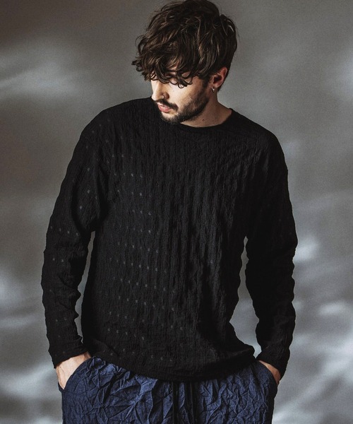 NO ID.(ノーアイディ)の「【NO ID.】Shrink BIG Pullover / シュリンクビッグプルオーバー(Tシャツ/カットソー・メンズ・ホワイト/ブラック・ONE SIZE)」の14枚目の写真