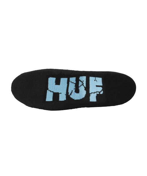 HUF（ハフ）の「OUT FOR THE SEASON CREW SOCKS（ソックス/靴下・メンズ・ブラック・O/S）」の2枚目の写真