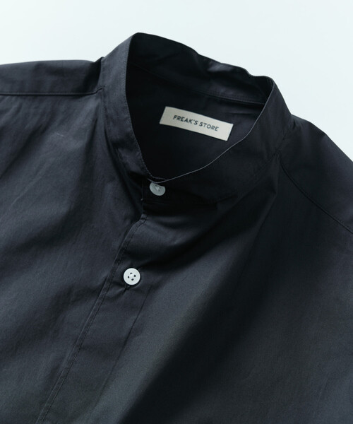 FREAK'S STORE(フリークスストア)の「限定展開 Relax Fit リラックスフィット バンドカラー ショートスリーブ シャツ(シャツ/ブラウス・メンズ・ブルー系その他/ブラック/サックスブルー/チャコールグレー/ホワイト/ベージュ・LARGE/MEDIUM/SMALL)」の8枚目の写真