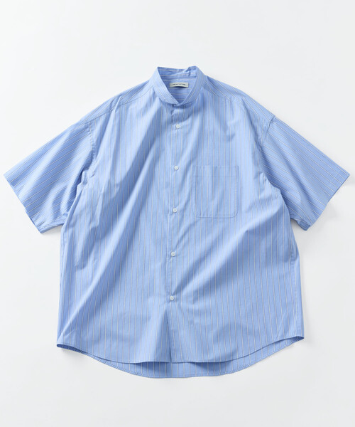 FREAK'S STORE(フリークスストア)の「限定展開 Relax Fit リラックスフィット バンドカラー ショートスリーブ シャツ(シャツ/ブラウス・メンズ・ブルー系その他/ブラック/サックスブルー/チャコールグレー/ホワイト/ベージュ・LARGE/MEDIUM/SMALL)」の21枚目の写真