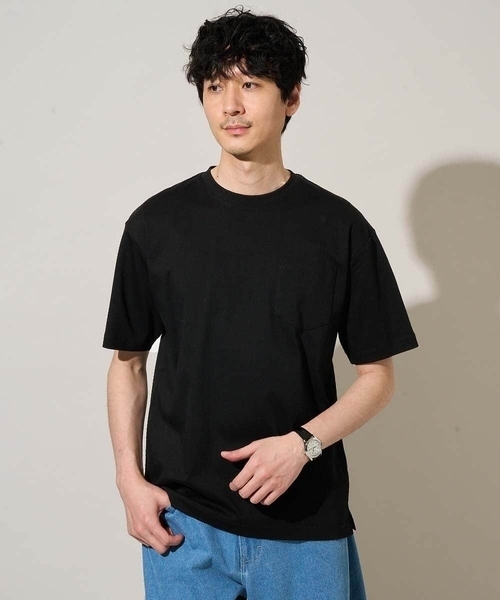 a.v.v(アーヴェヴェ)の「\累計28,000枚販売!/究極の無地T シルケットスムースシルエットカットソ ー【接触冷感 / UVカット/洗濯機で洗える/毛玉になりにくい】(Tシャツ/カットソー・メンズ・グリーン/ボルドー/ホワイト/ライトグレー/ミント/ブルー/ライトブラウン/チャコールグレー/ブラック/ピンク・44/48/50/46)」の3枚目の写真
